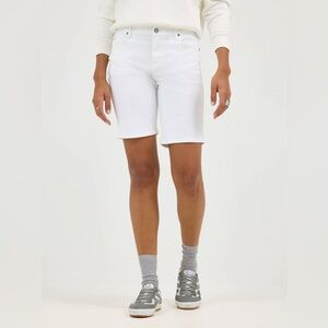 High Rise Bermuda Stretch Shorts with Classic Design womens 4